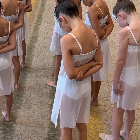 Custom Lyrical or Contemporary Solo Costume Size 8/9 White - Picture 5 of 12